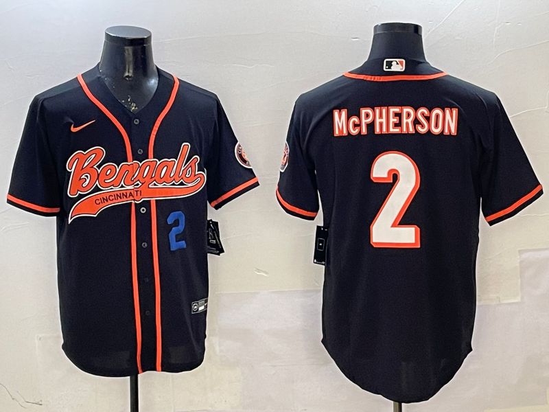 Men Cincinnati Bengals #2 Mcpherson Black Joint Name 2025 Nike Limited NFL Jersey style 5->cincinnati bengals->NFL Jersey